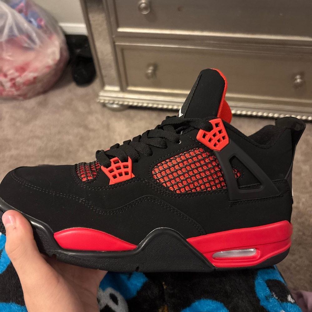 Jordan Black and Red Sneakers